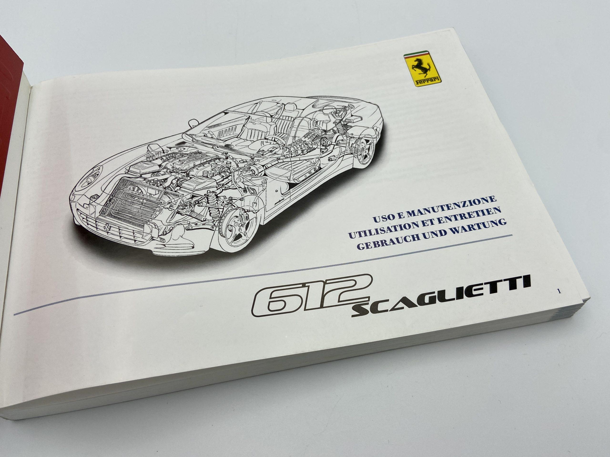 Ferrari 612 Scaglietti Owner’s Manual #1996/03 – 2003