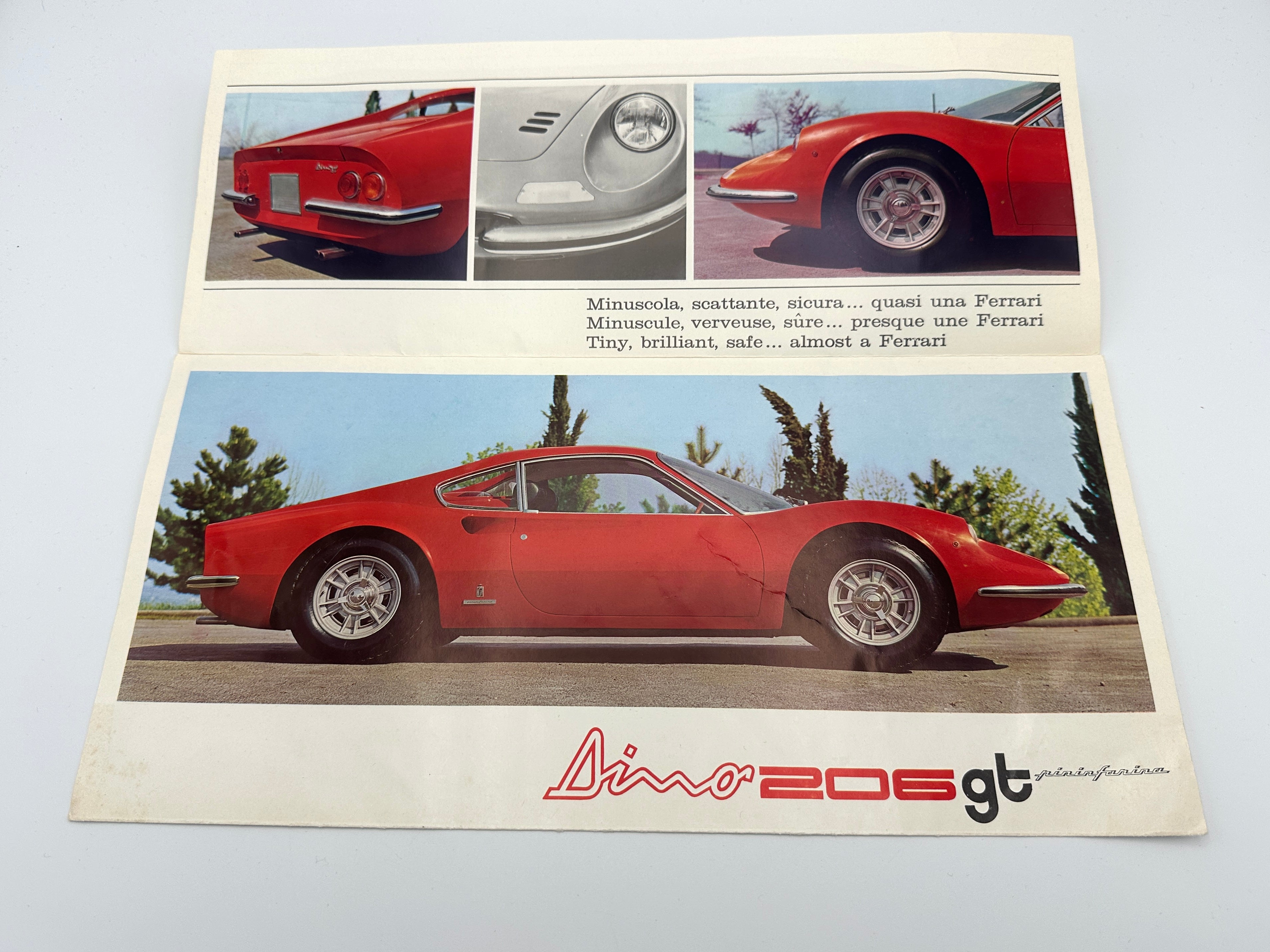 フェラーリ ディノ 246 GT GTS カタログ 英語版 1968年発行 Ferrari Dino 206 GT Sales Brochure #20/68 – 1968 - Franco Britannic Au