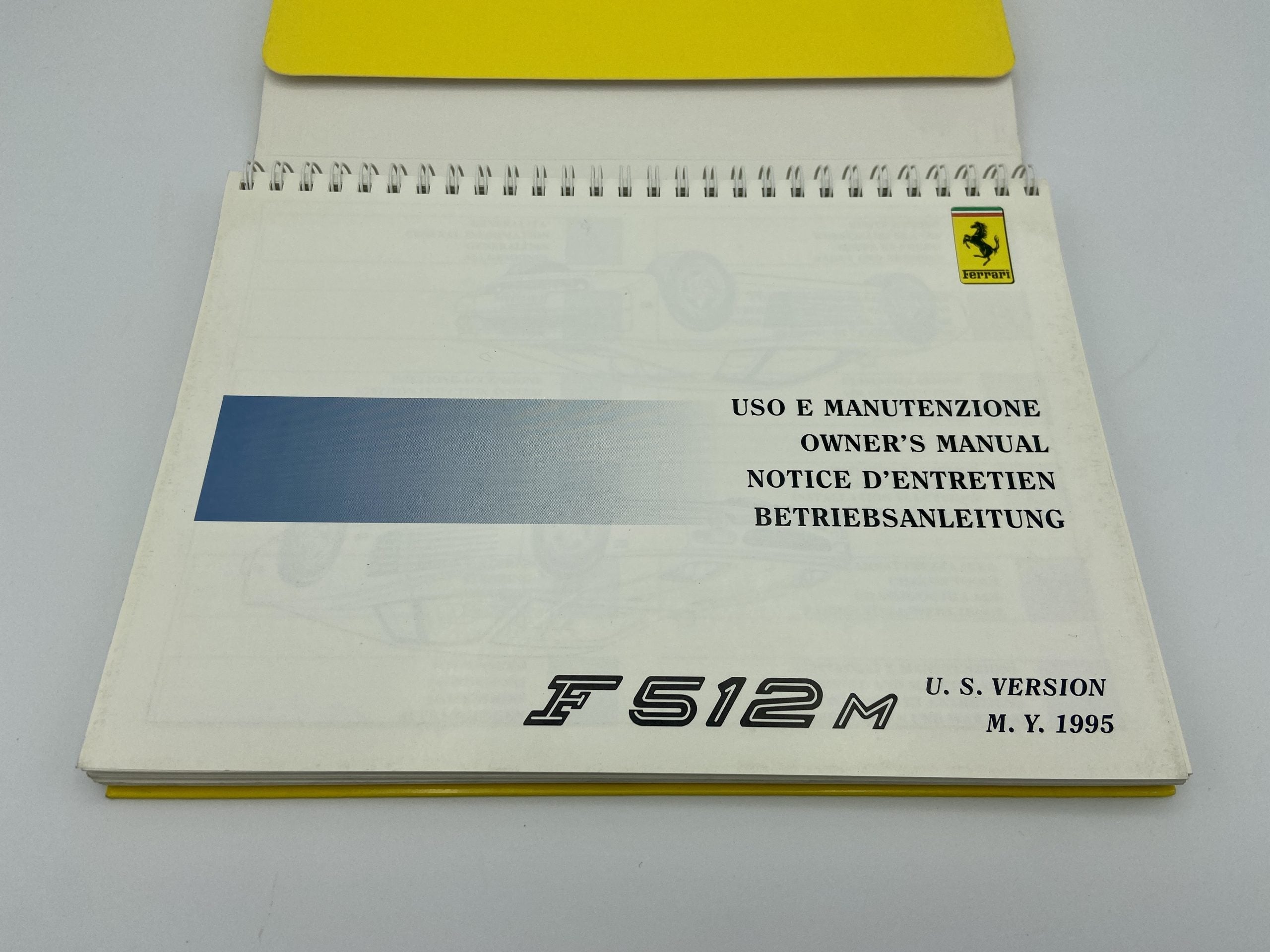 Ferrari F512M U.S.Version MY 1995 Owner’s Manual #902/94