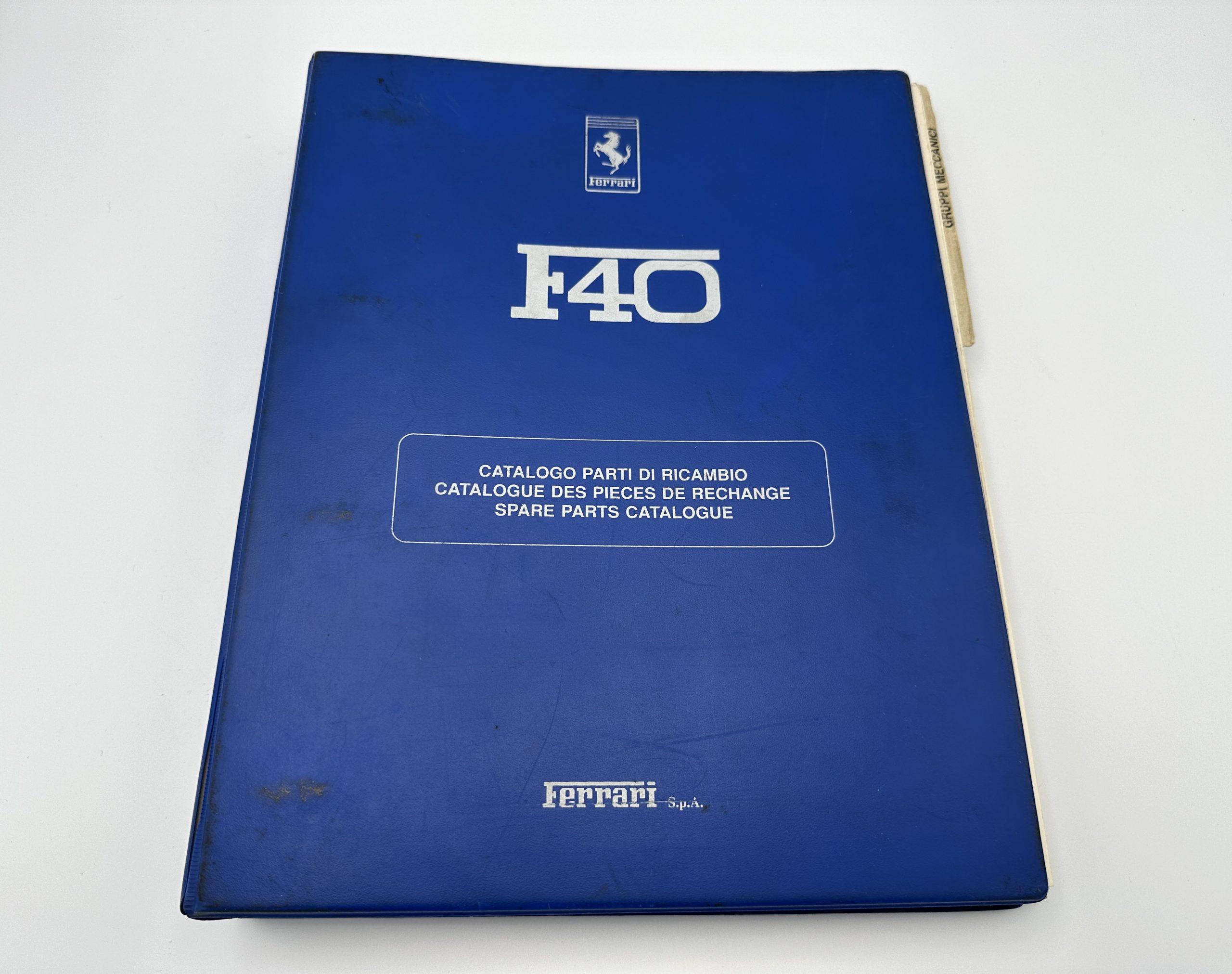 Ferrari F40 Spare Parts Catalogue #650/91 – 1991