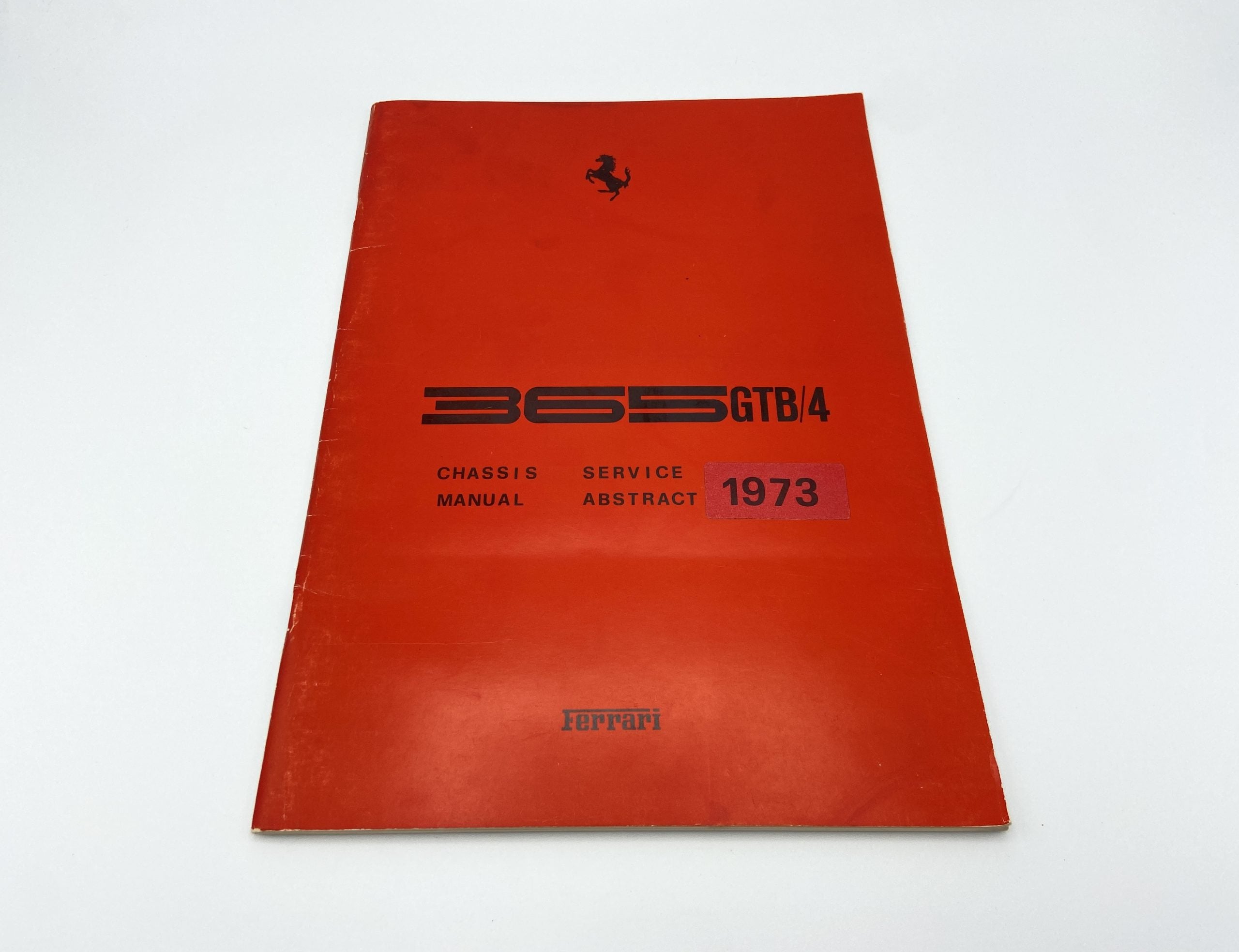 Ferrari 365 GTB4 Daytona Chassis Manual Service Abstract – Owner’s Workshop Manual #46/71 - 1973