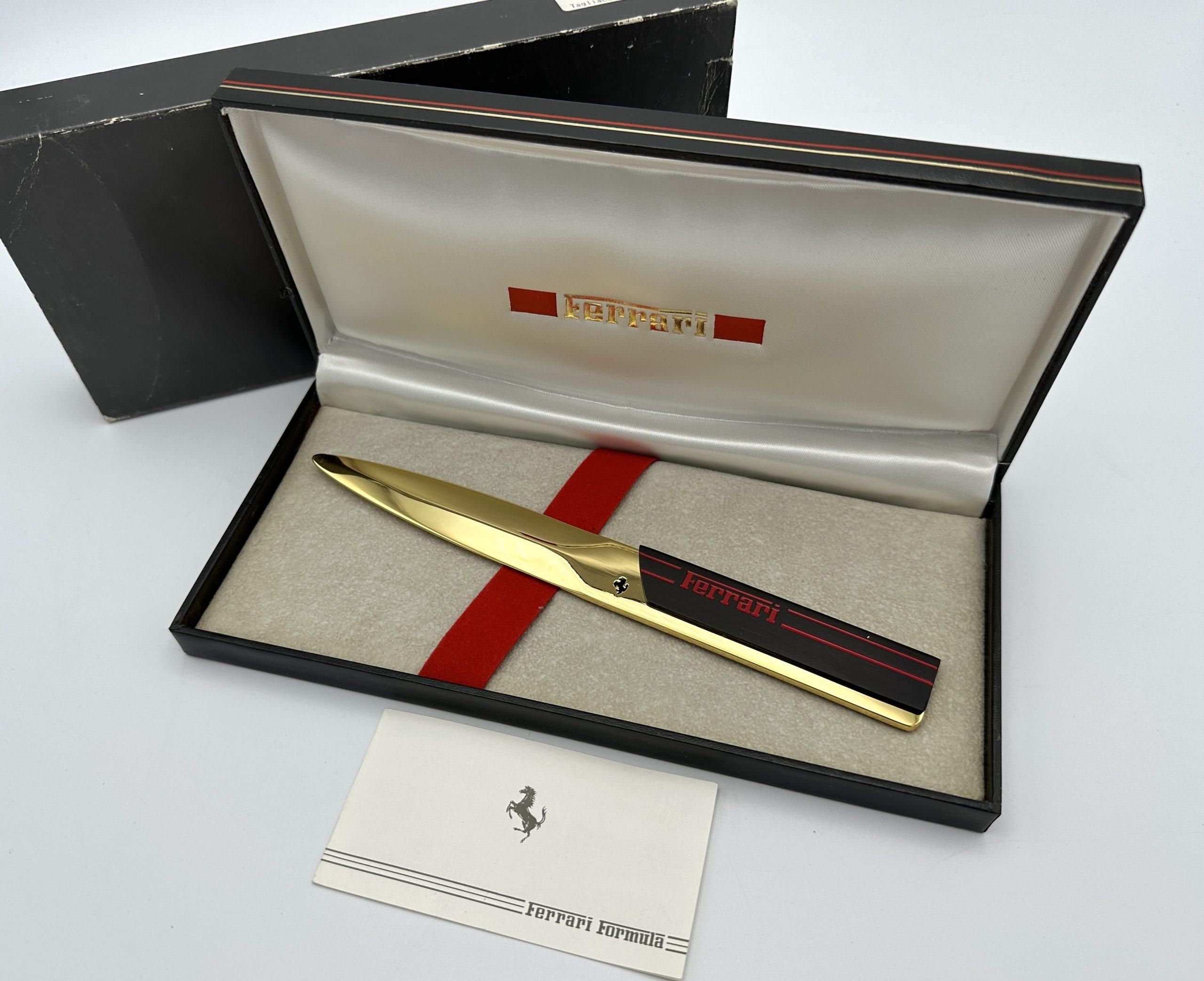 Ferrari Formula Letter Opener in Box – Cartier Series - Gold Color