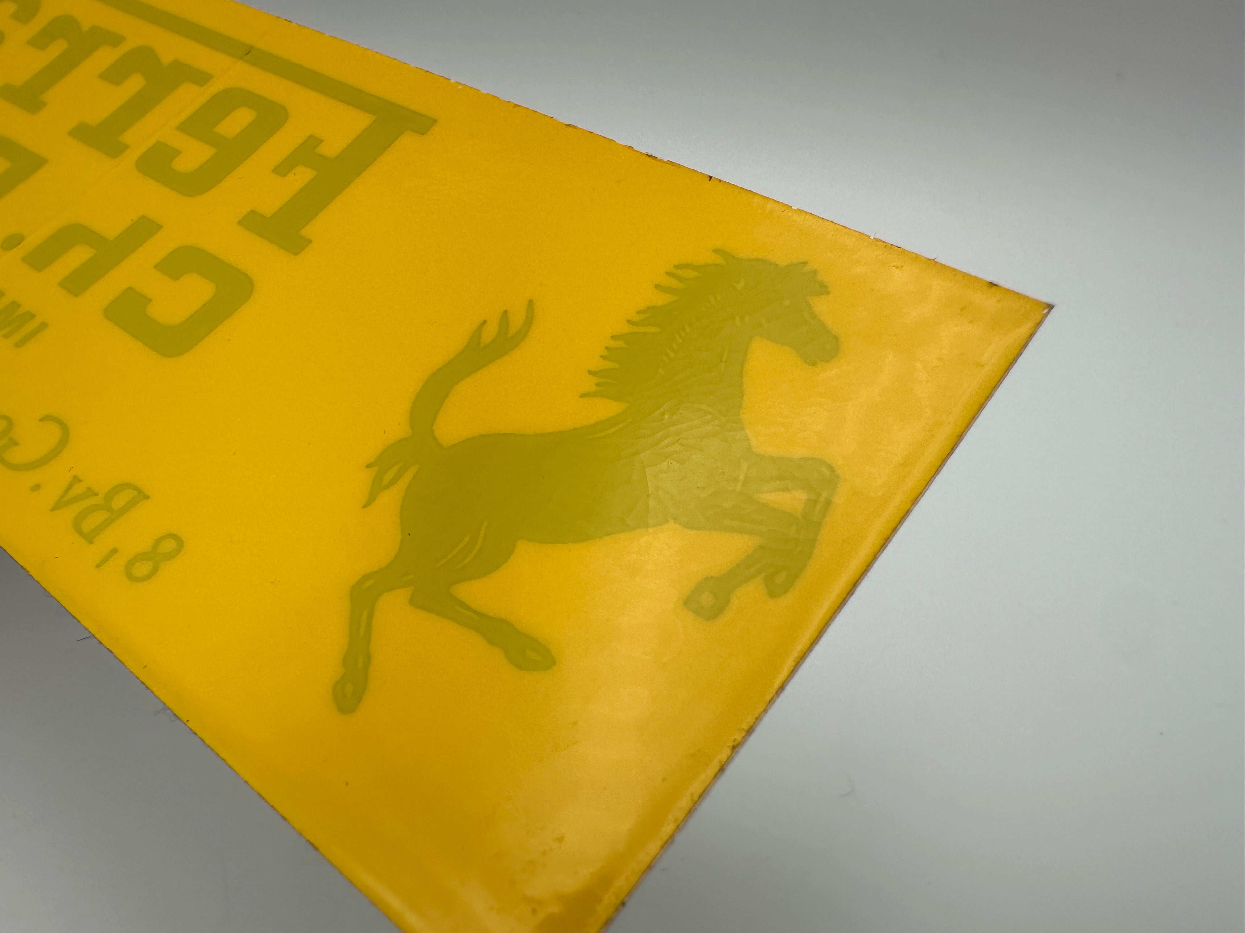 Ferrari Ch. Pozzi Dealership/Importer Rear Window Sticker - Paris France - 1970's