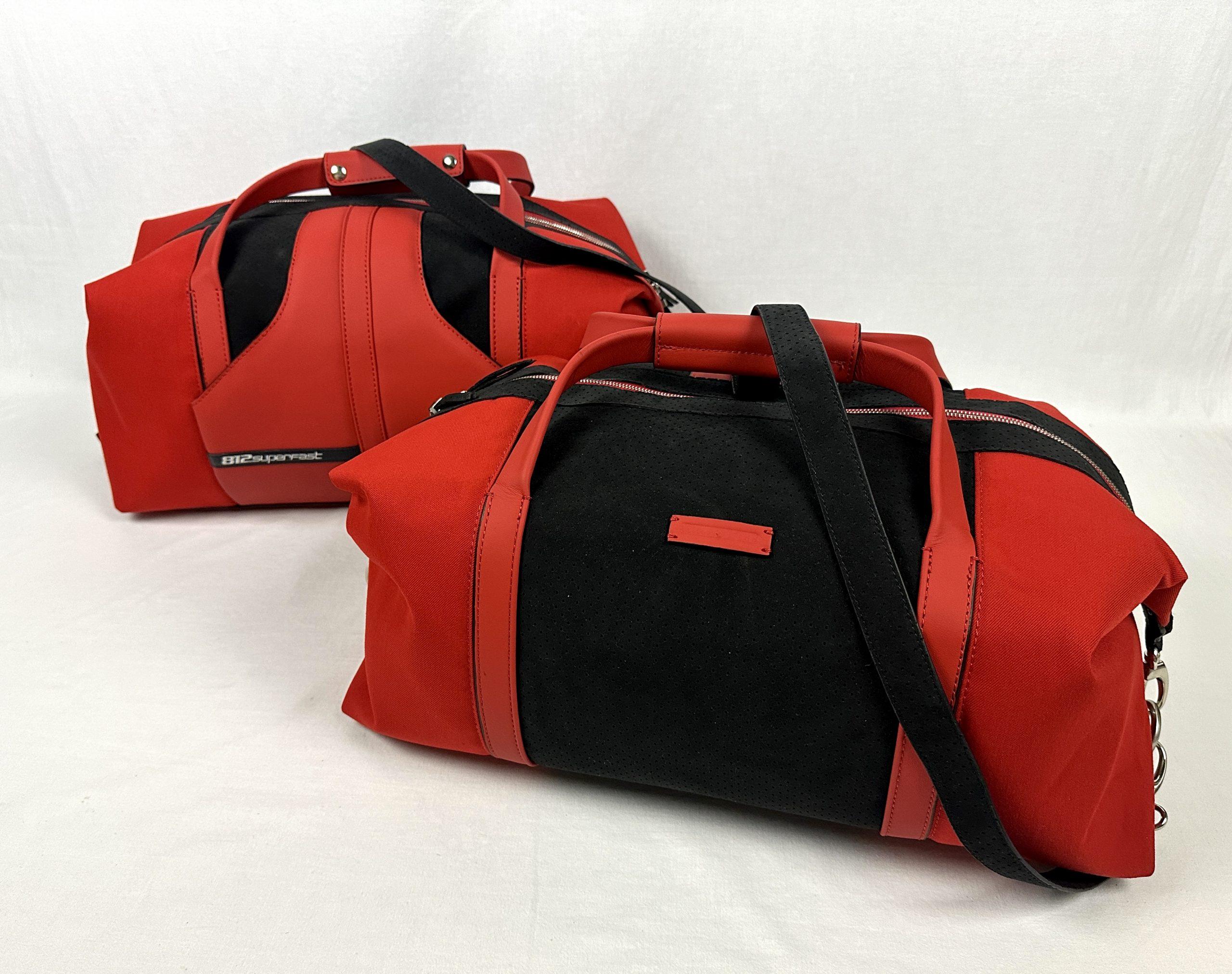 Ferrari 812 Superfast Red Leather Luggage Bags – Shoulder Bag - Tailor Made