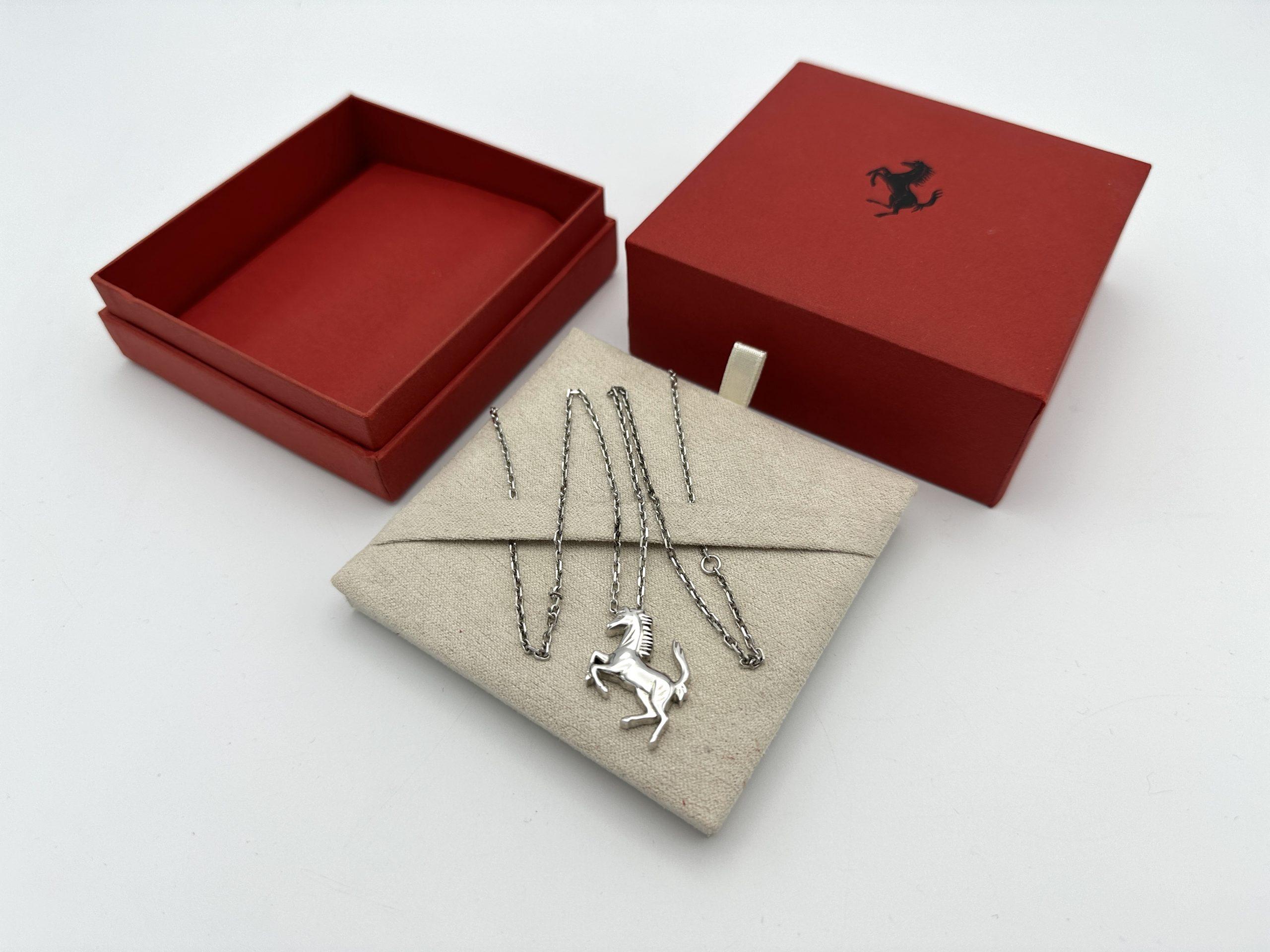 Ferrari Cavallino Rampante 925 Silver Necklace - In Box - Prancing Horse