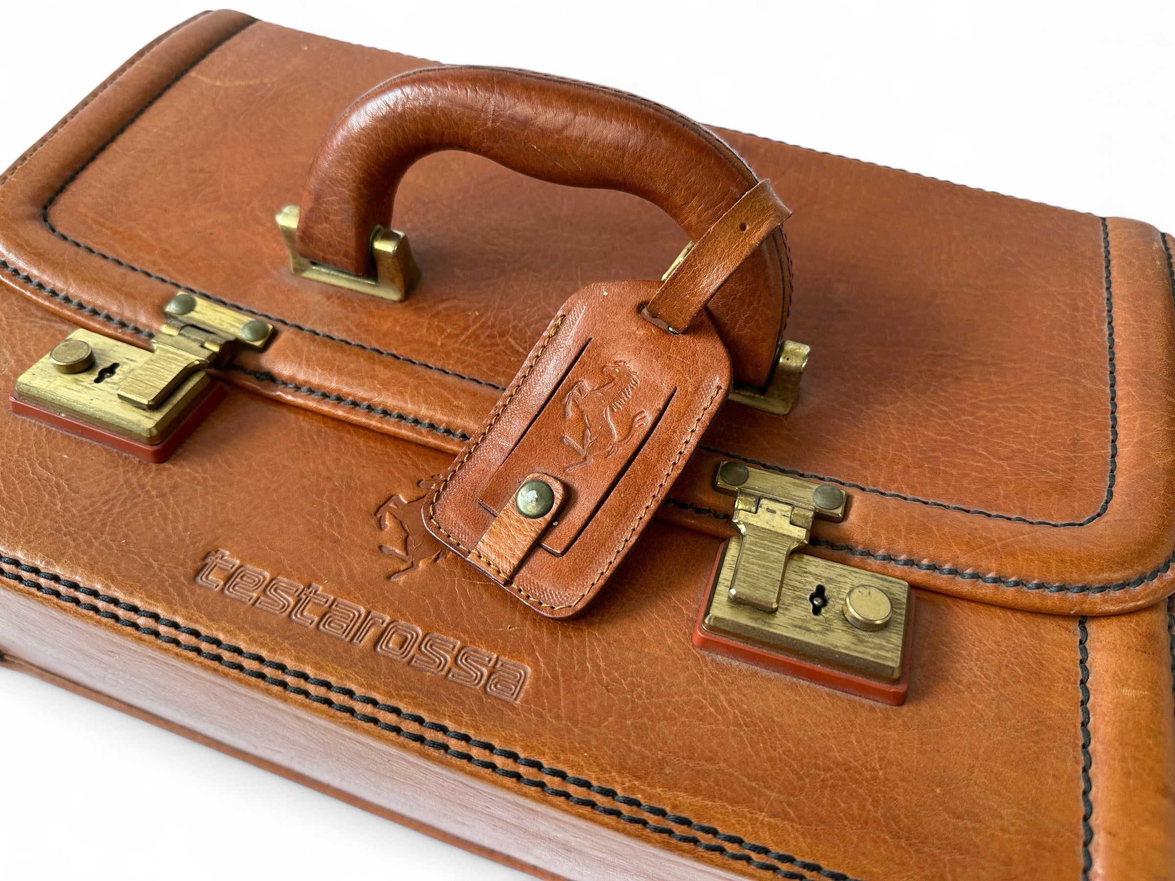 Ferrari Testarossa Schedoni Leather Vanity Case, Shoe Box - Luggage Pi