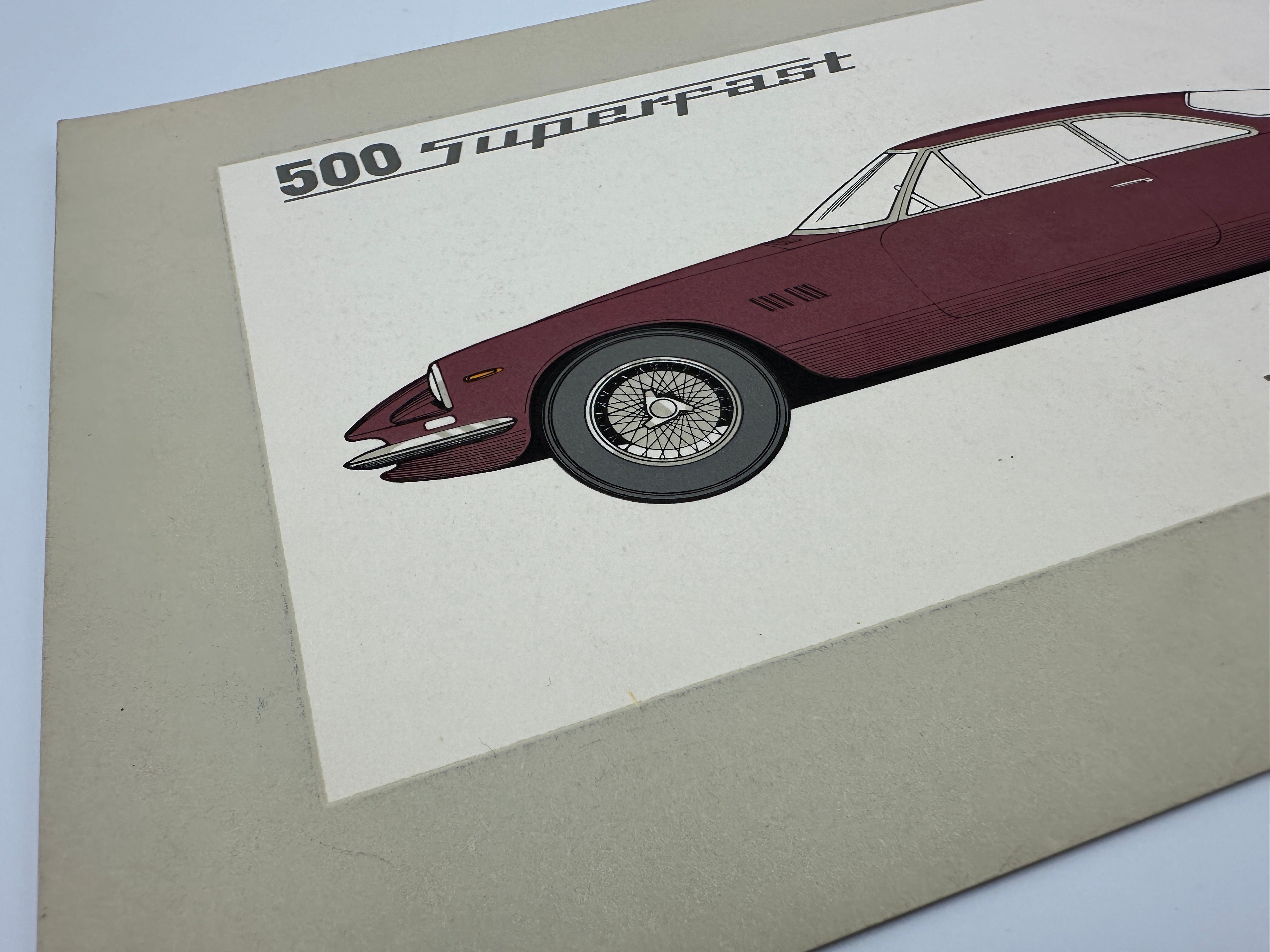 Ferrari 500 Superfast Pininfarina Sales Brochure Sheet Document - 1964