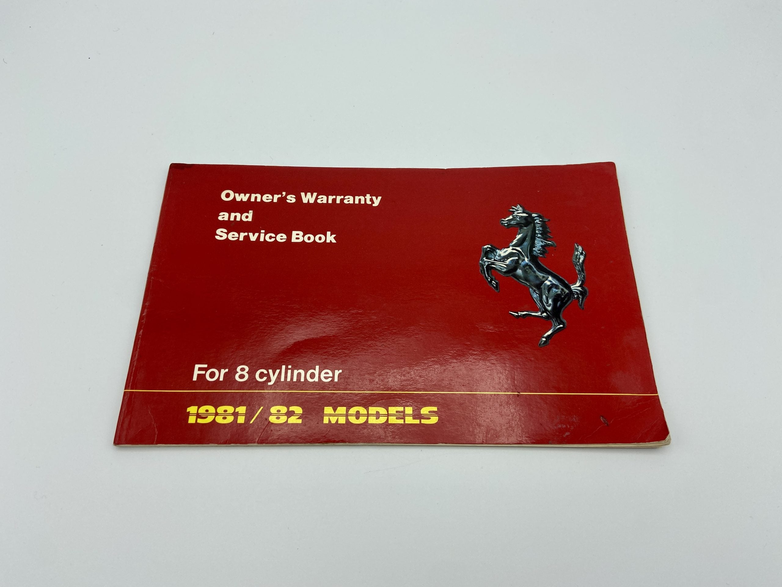 Ferrari 8 Cylinder Models 1981/82 Warranty Card and Owner’s Service Book #217/81