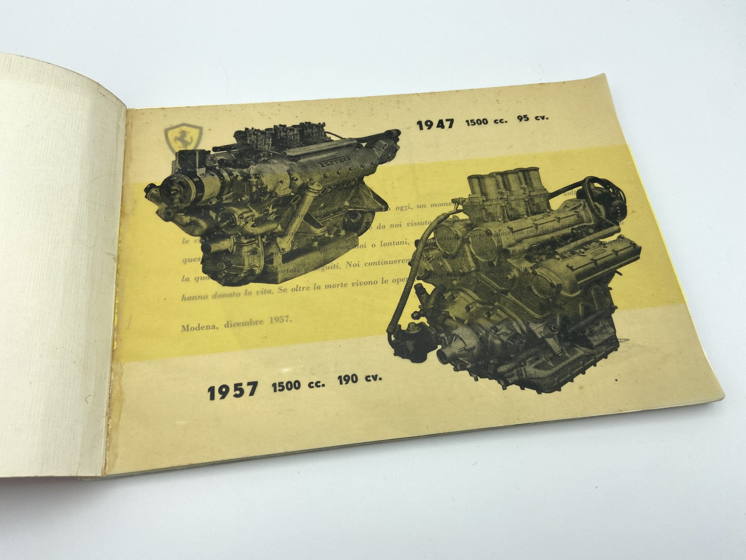 Ferrari Yearbook Annuario 1957 - Velina Version - Transparent Engine Page