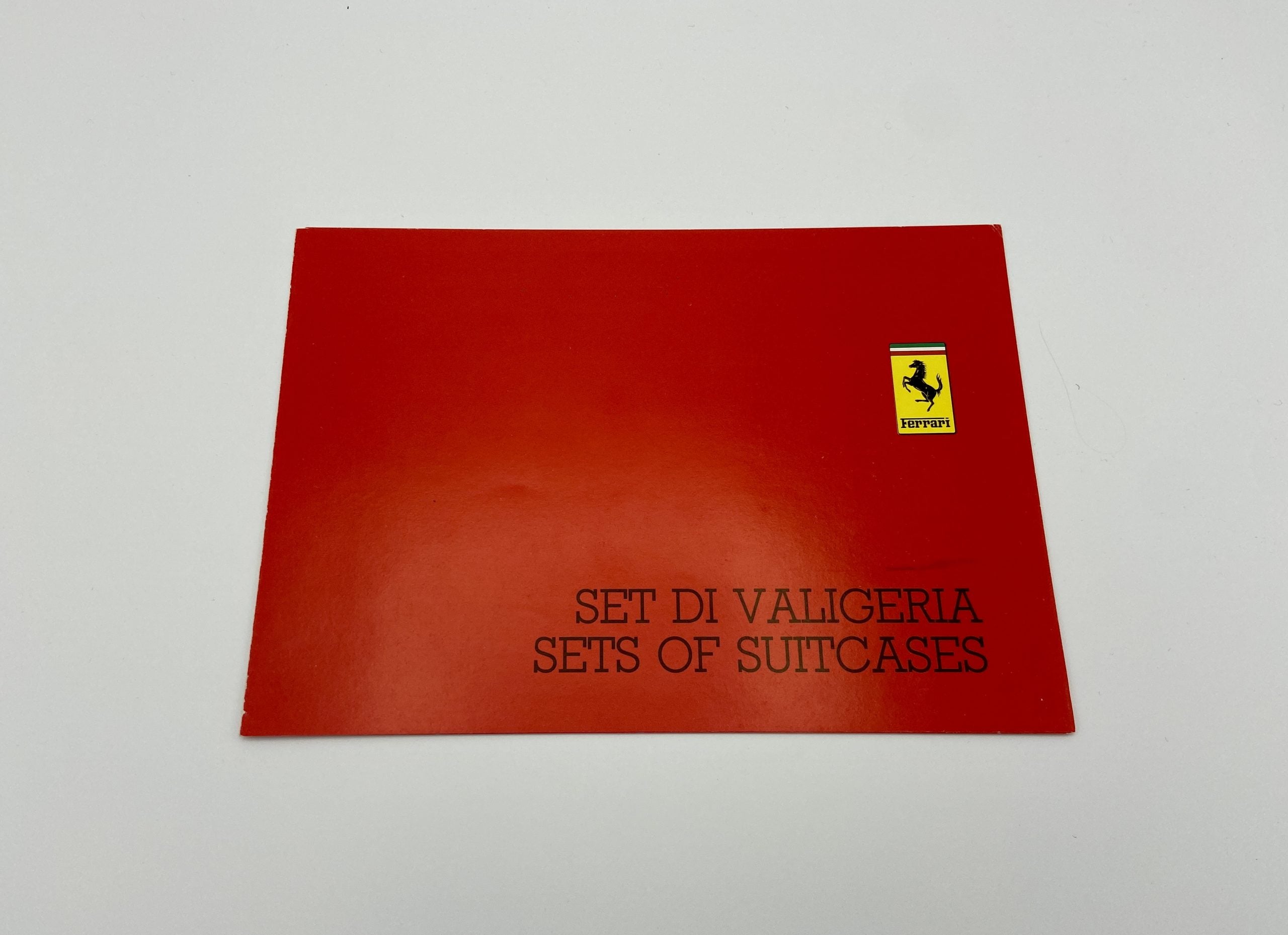 Ferrari Schedoni Sets of Suitcases Sales Brochure #3M/2/86 - 328, Testarossa, 3.2 Mondial, 412