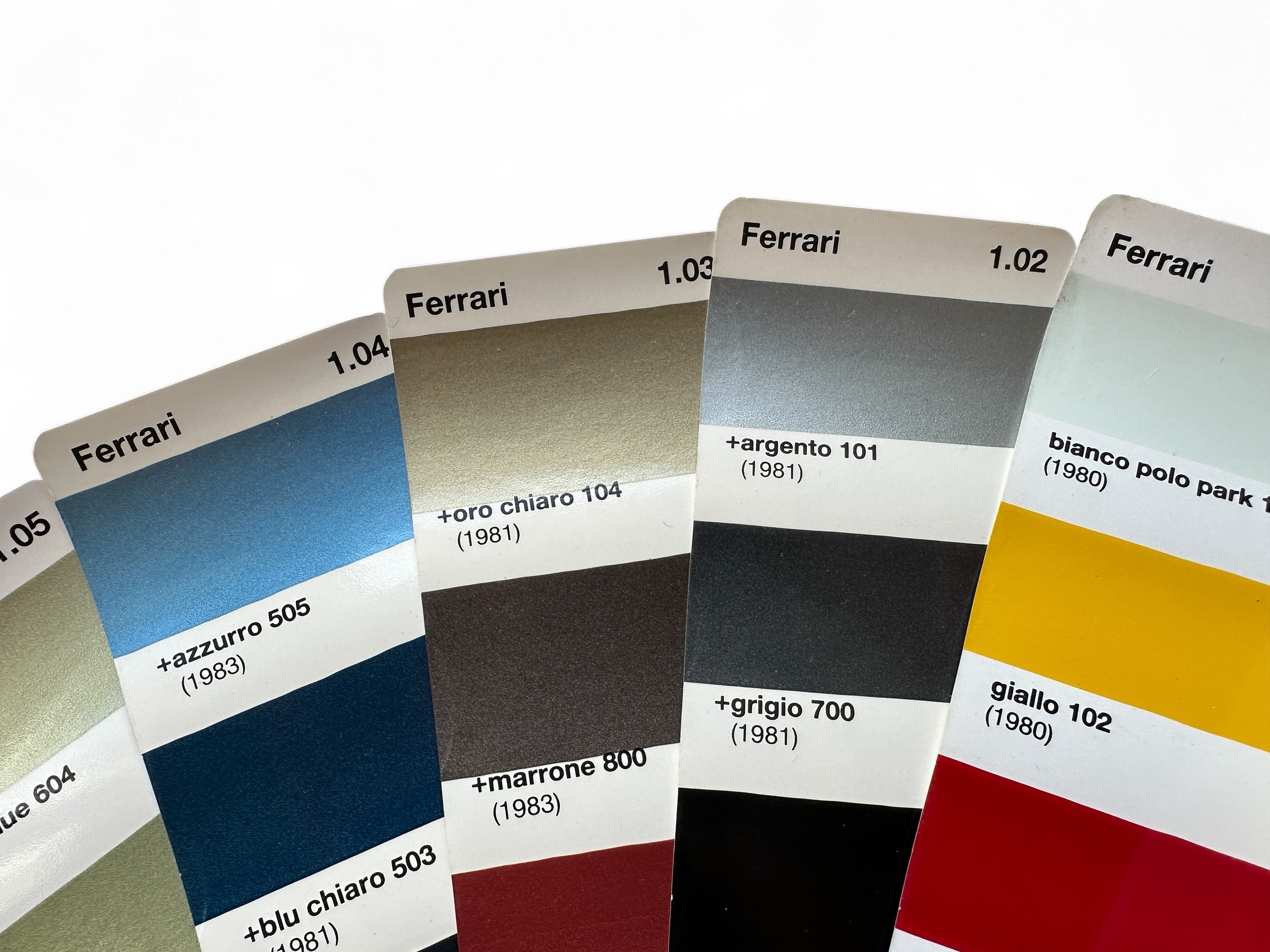 Ferrari Standox 1980's Color, Colour Range Sample Swatch - Paint Sample Brochure