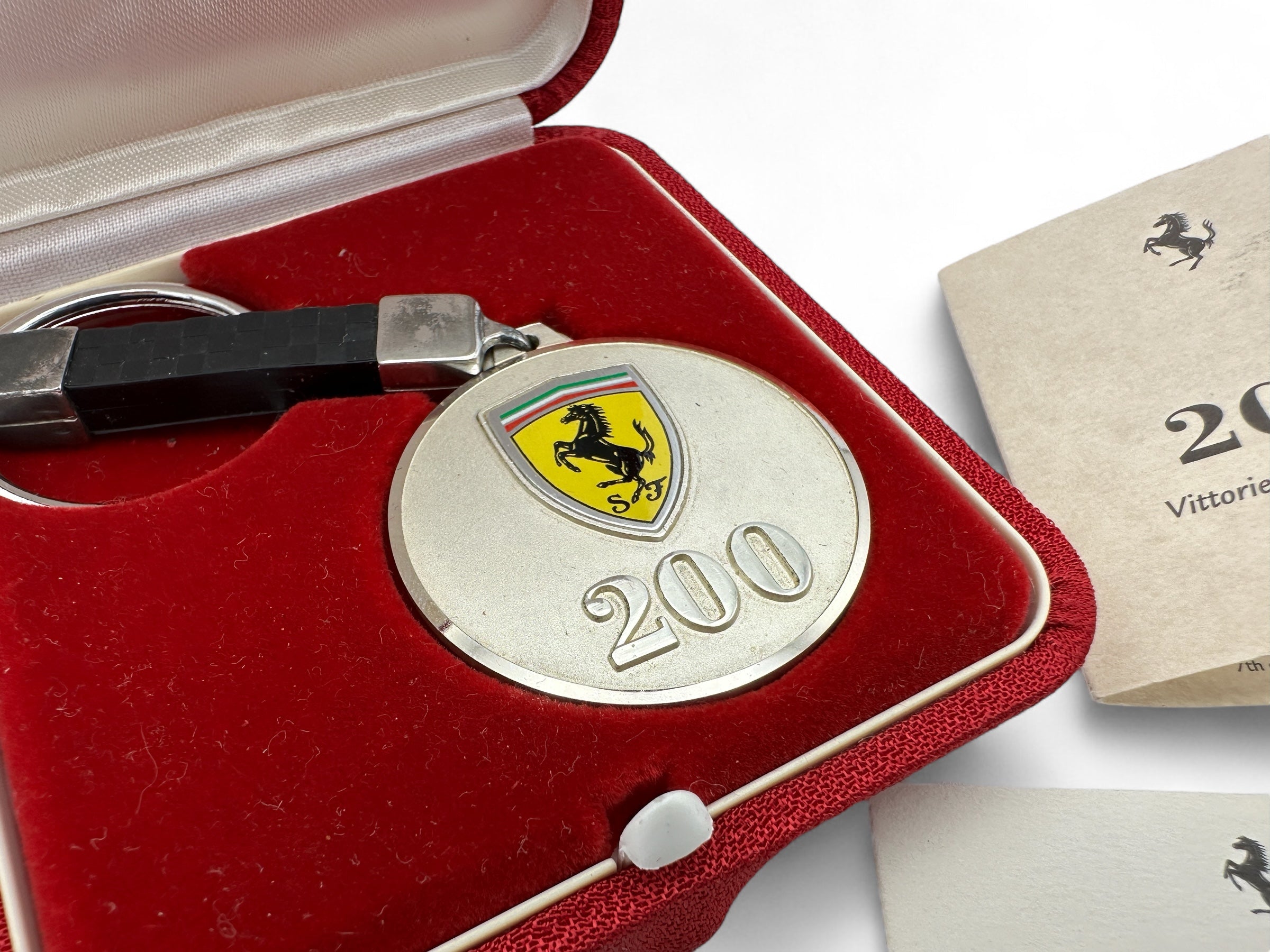 Ferrari Silver Keychain 200th Grand Prix Win Formula 1 - 60th Anniversary 2007