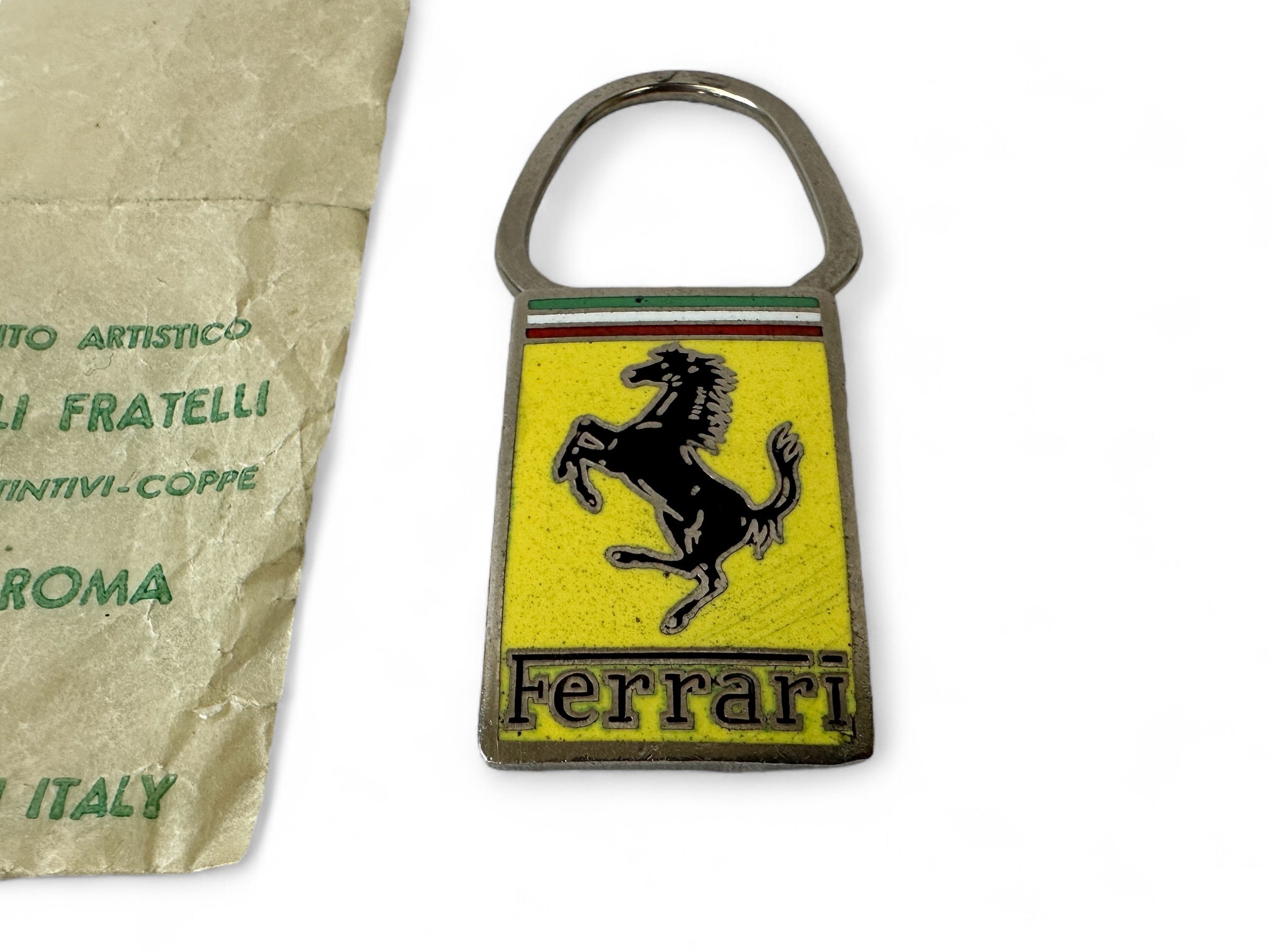 Ferrari A.E.Lorioli Keychain, Keyfob 1980’s - In Paper Bag