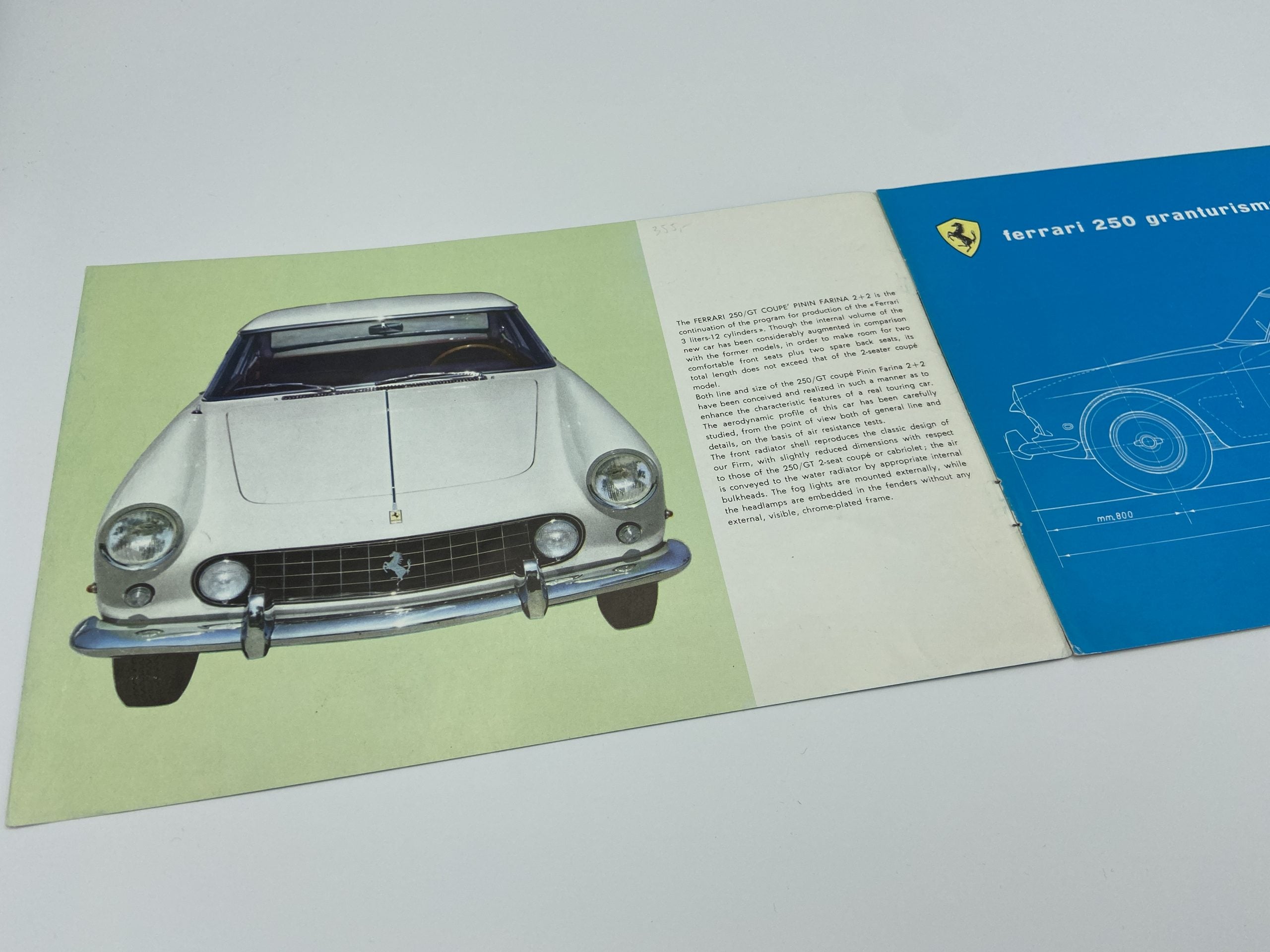 Ferrari 250 GT Granturismo Coupe Pininfarina 2+2 Sales Brochure - English